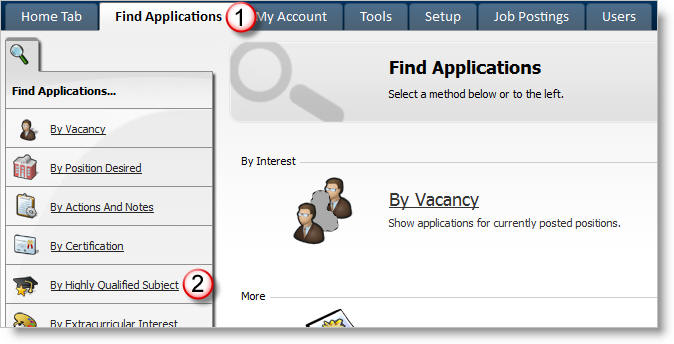 Find Applications>By Highly Qualified