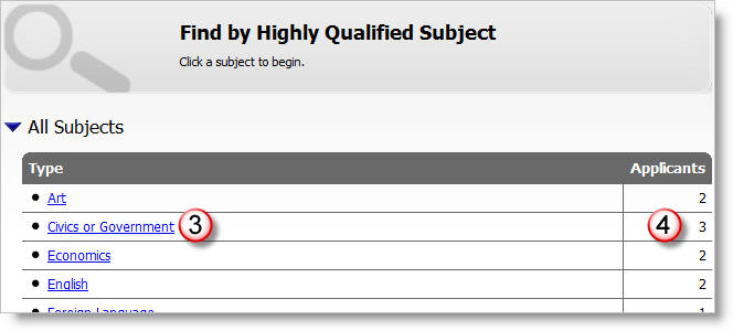 Subject or Number