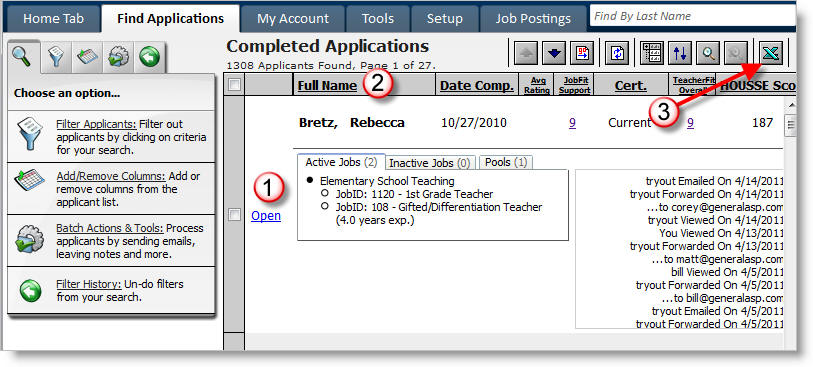 Working With Applicants