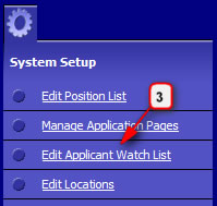 Edit Applicant Watch List link image