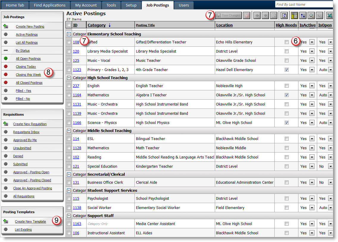 Job Postings List