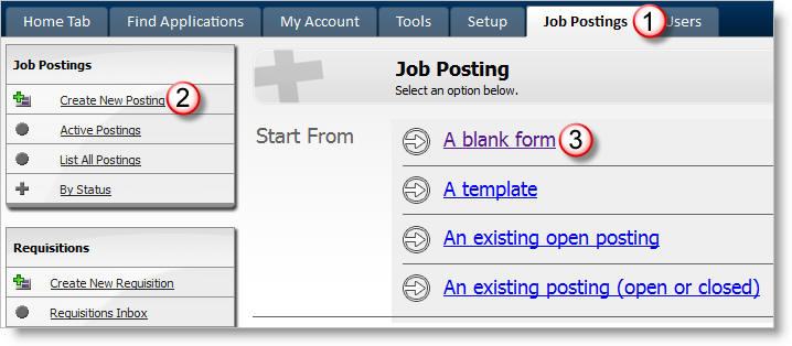 Create New Posting