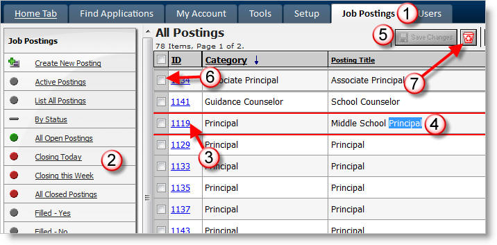 Job Postings List