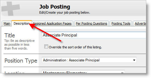 Description Tab