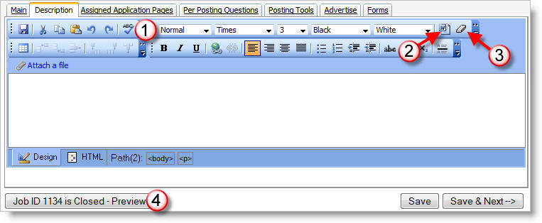 Description Editor
