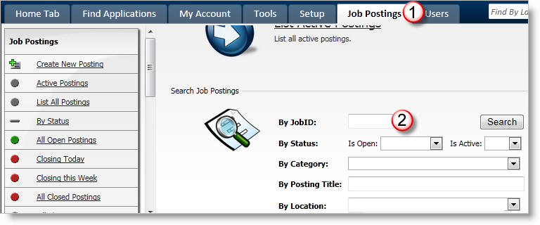 Search by Job ID