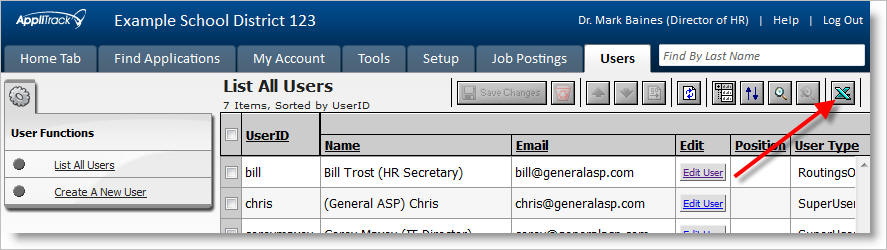Export to Excel
