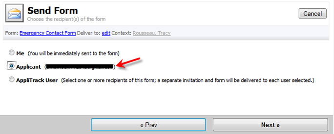 Applicant Recipient