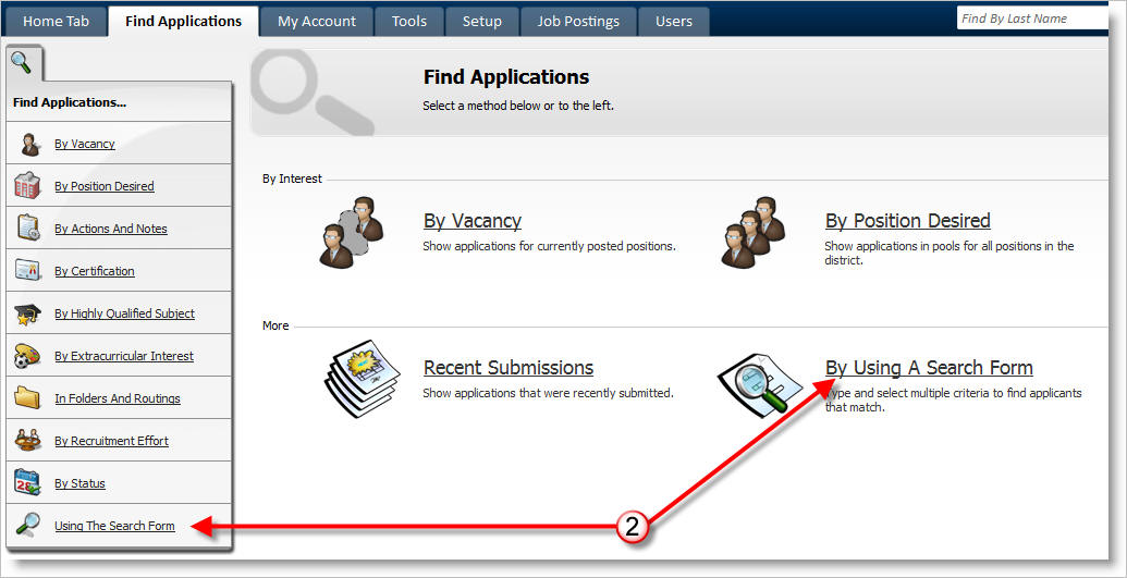 Using Search Form